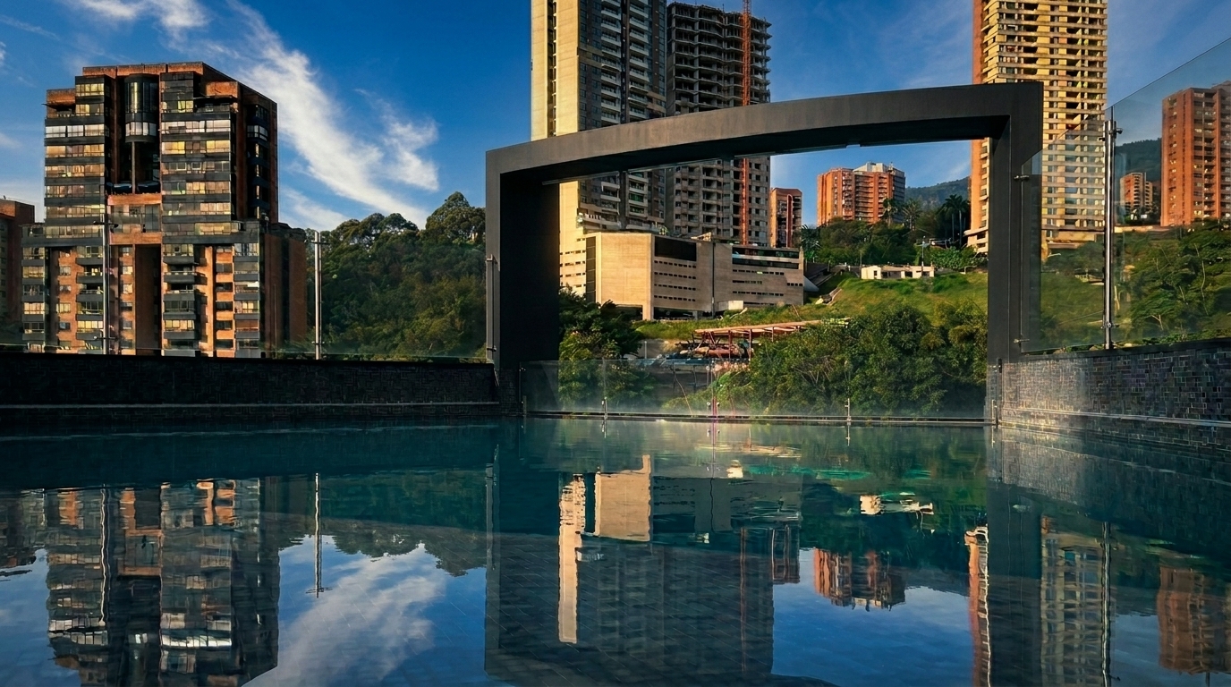 Piscina infinity — Edificio Cielo Campestre